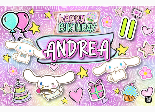 Personalized Party Banner Cinnamoroll