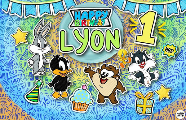 Personalized Party Banner Baby Looney Tunes