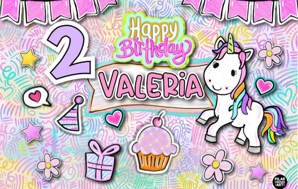 Personalized Party Banner Unicorn 4