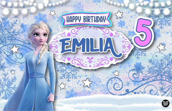 Personalized Party Banner Frozen 3