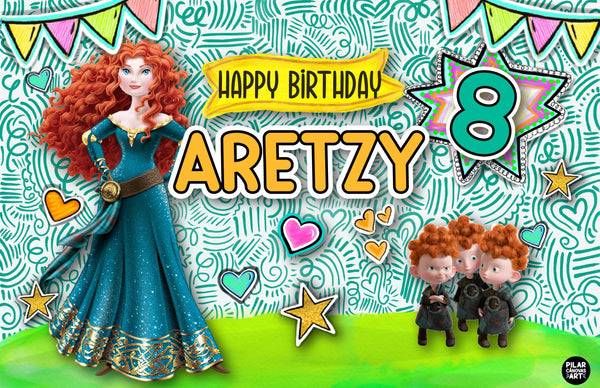 Personalized Party Banner Princess Brave