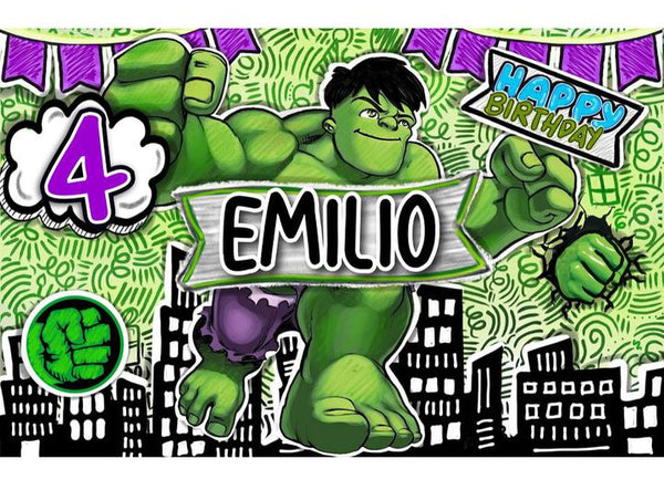 Personalized Party Banner The Hulk