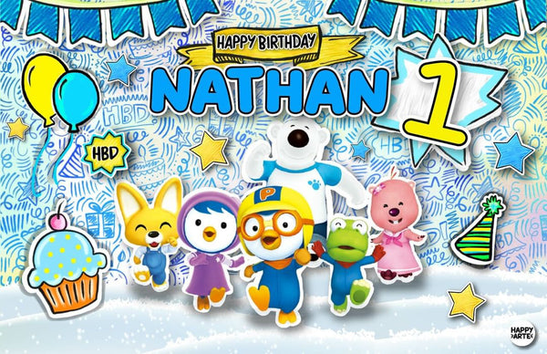 Personalized Party Banner Pororo