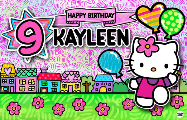 Personalized Party Banner Kitty 5