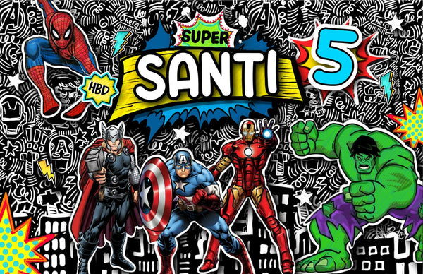 Personalized Party Banner Avengers