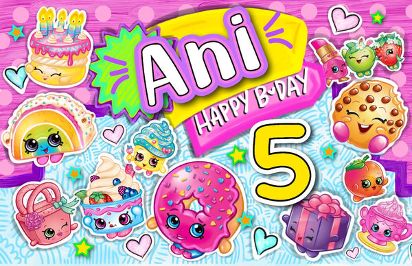 Personalized Party Banner Shopkins