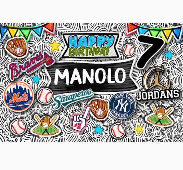 Personalized Party Banner Sports I like 5