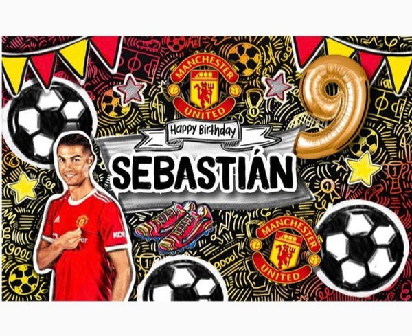 Personalized Party Banner Cristiano Ronaldo Manchester United