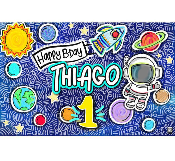 Personalized Party Banner Space Astronaut