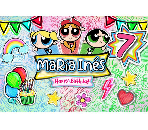 Personalized Party Banner Powerpuff Girls