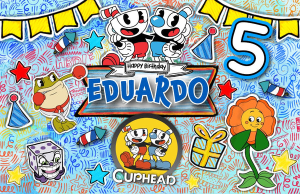 Personalized Party Banner Cuphead