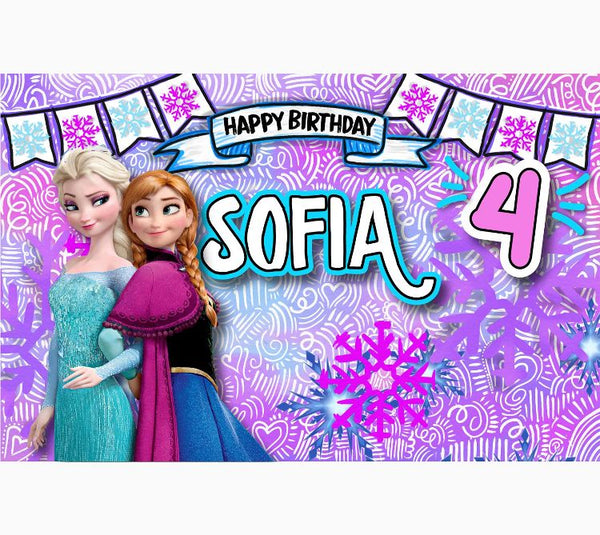 Personalized Party Banner Frozen