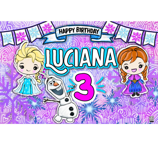 Personalized Party Banner Frozen 2