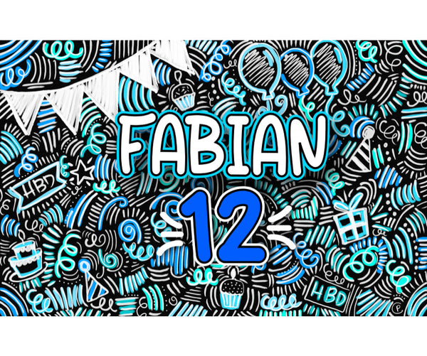 Personalized Party Banner Blue