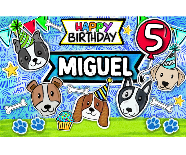 Personalized Party Banner Dogs 3