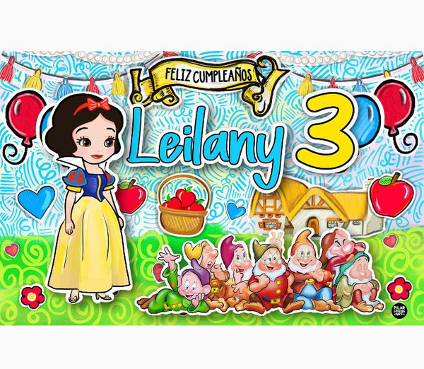 Personalized Party Banner Snow White 2