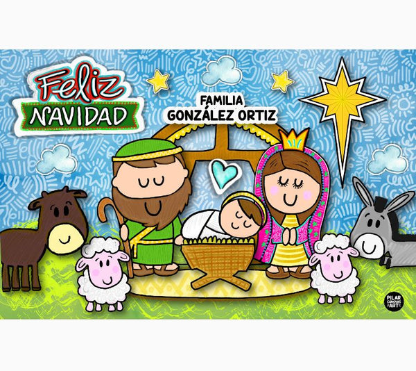 Personalized Party Banner Christmas Jesus 2