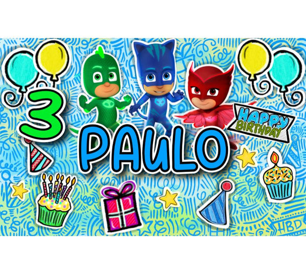 Personalized Party Banner PJ Mask 2