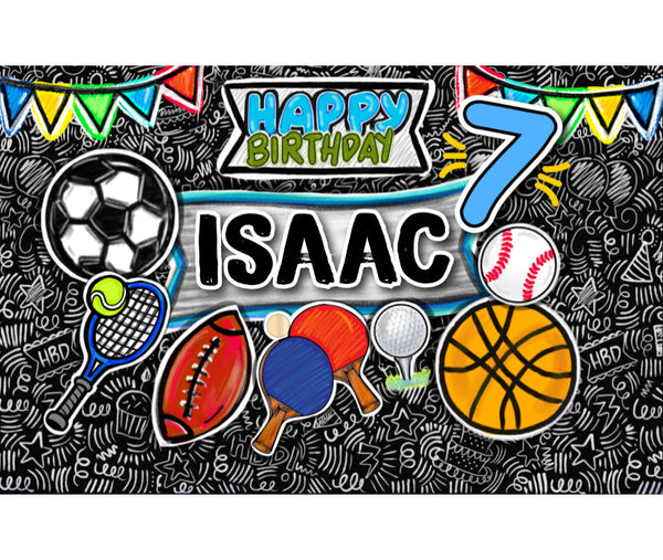 Personalized Party Banner Sports I like