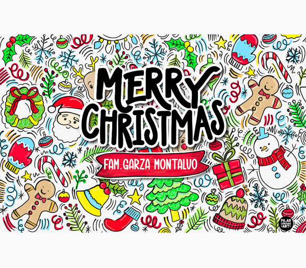 Personalized Party Banner Happy Christmas