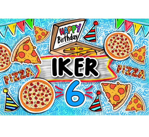 Personalized Party Banner Pizza