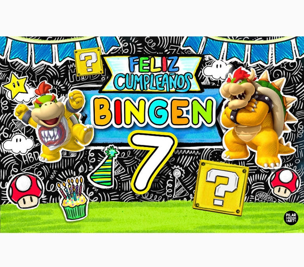 Personalized Party Banner Bowser