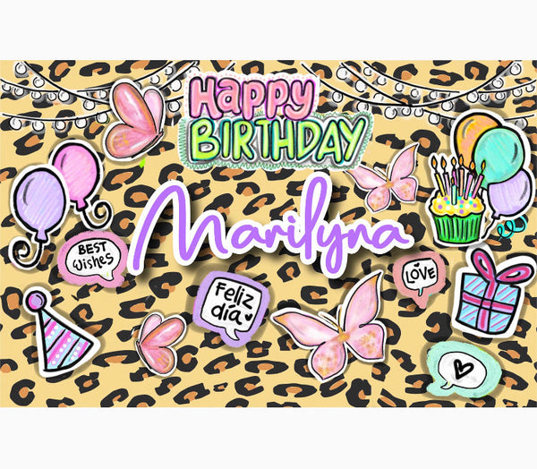 Personalized Party Banner Animal print