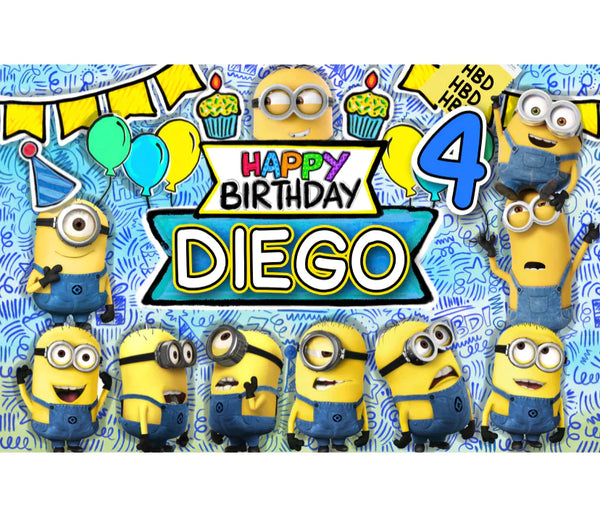 Personalized Party Banner Minions 2