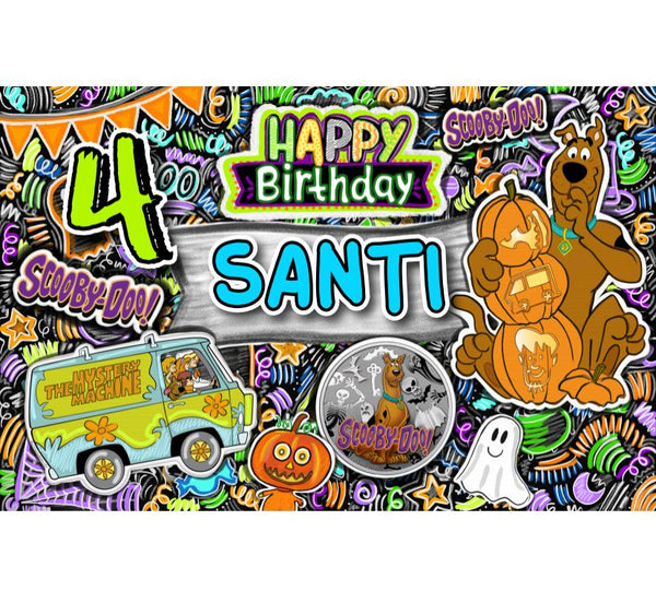 Personalized Party Banner Halloween Scooby doo