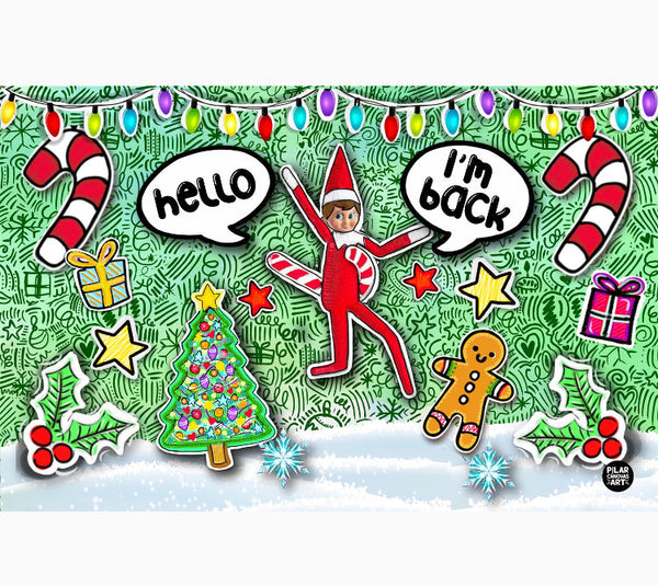 Personalized Party Banner Christmas Elfs