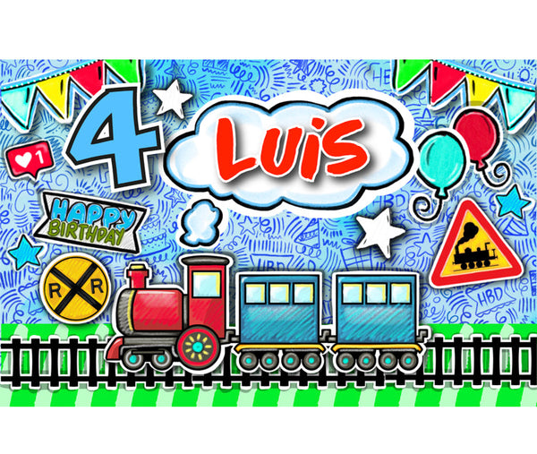 Personalized Party Banner Train