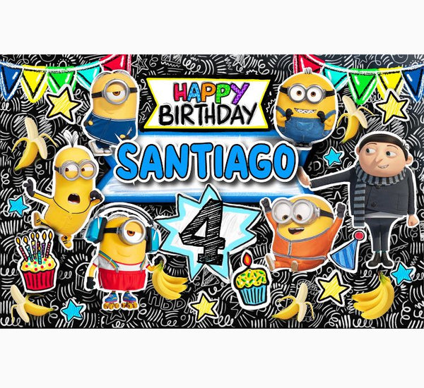 Personalized Party Banner Minions 3