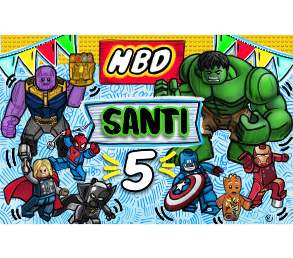 Personalized Party Banner Lego 2 Avengers