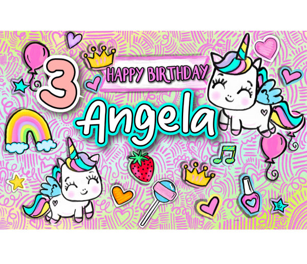 Personalized Party Banner Unicorn 5