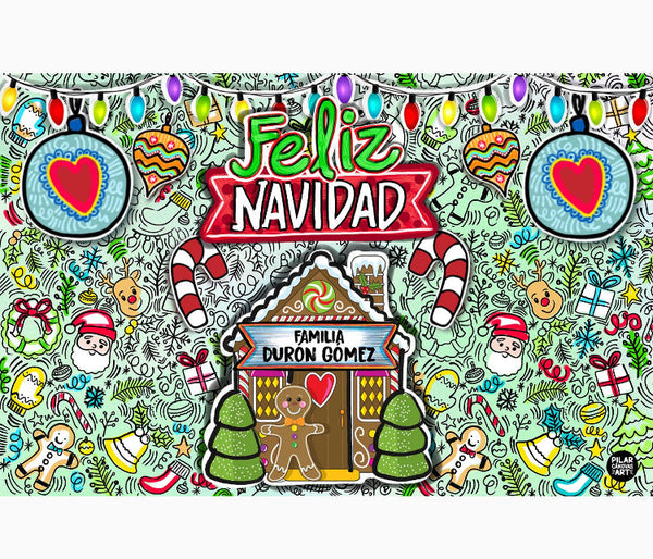 Personalized Party Banner Christmas House