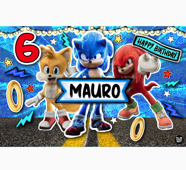 Personalized Party Banner Sonic The Movie 2