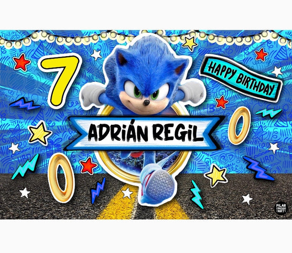 Personalized Party Banner Sonic The Movie