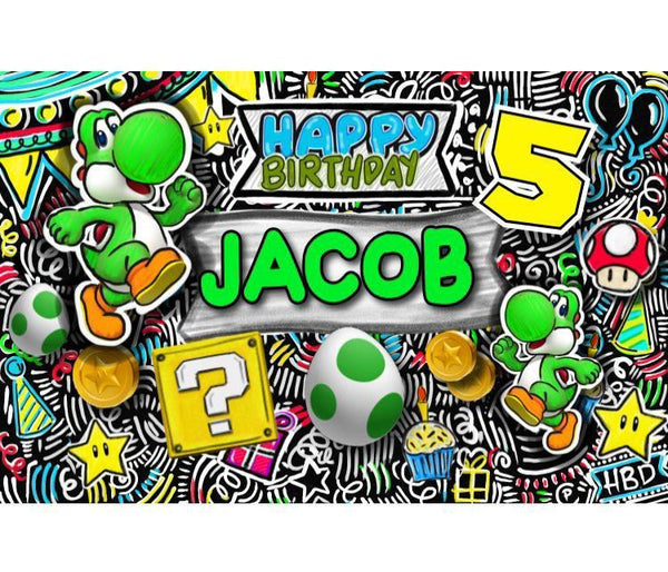 Personalized Party Banner Yoshi