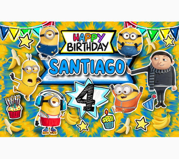 Personalized Party Banner Minions 1