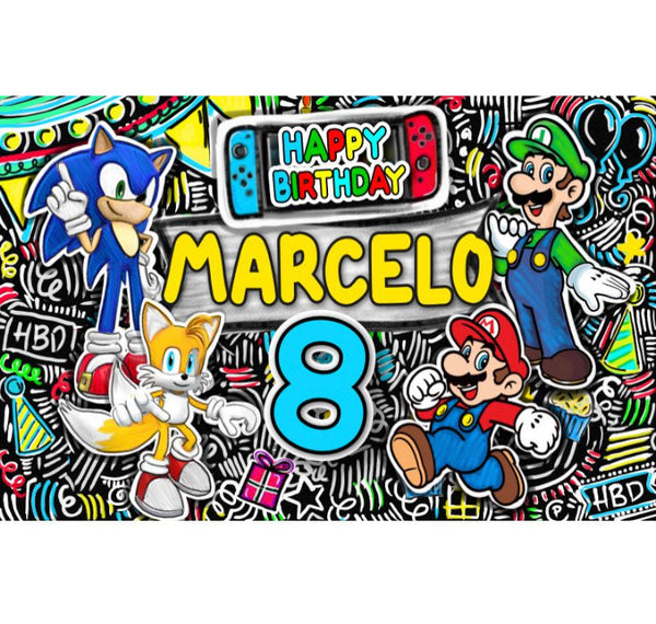 Personalized Party Banner Sonic 6