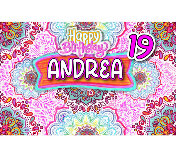 Personalized Party Banner Mandala