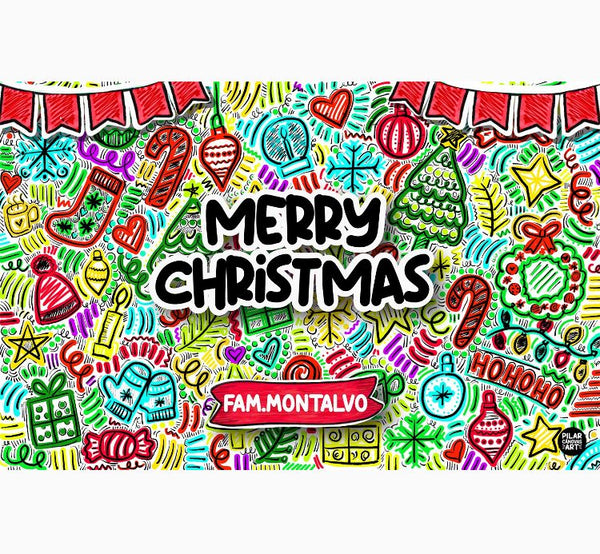 Personalized Party Banner Merry Christmas