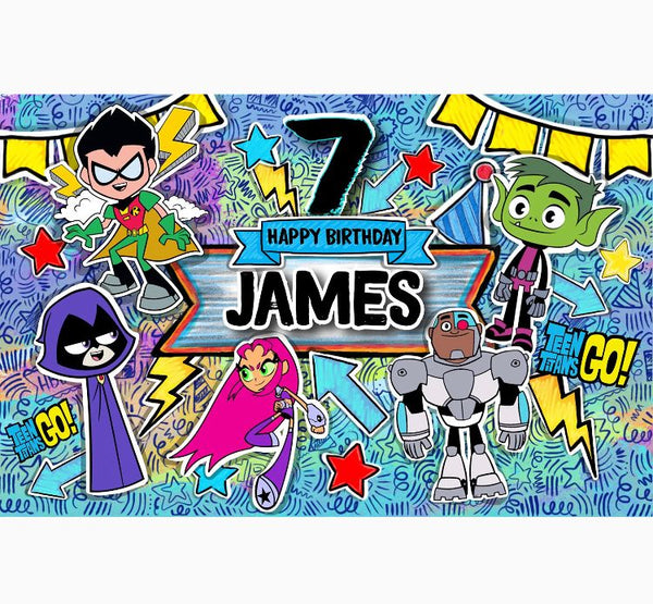 Personalized Party Banner Teen Titans Go