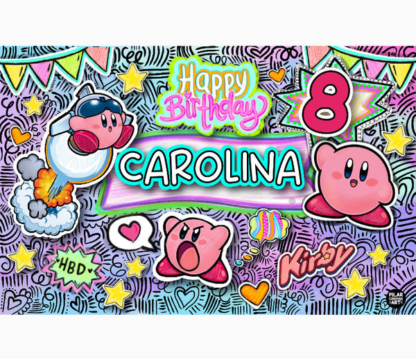 Personalized Party Banner Kirby