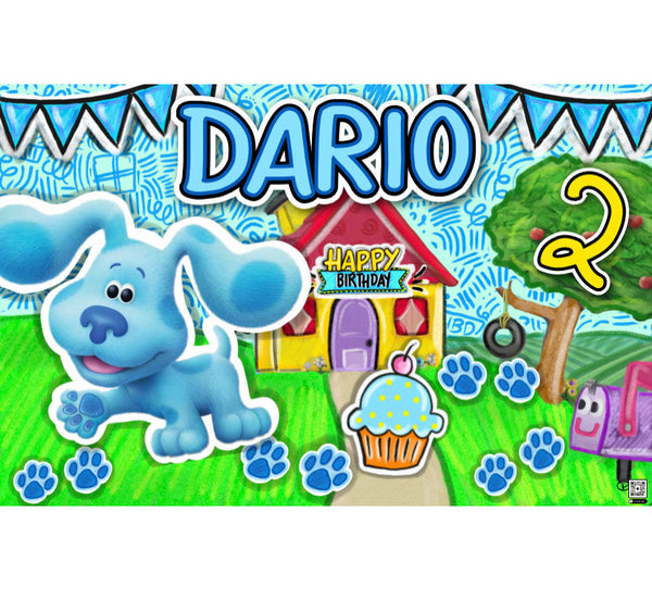 Personalized Party Banner Blue´s Clues and You 2