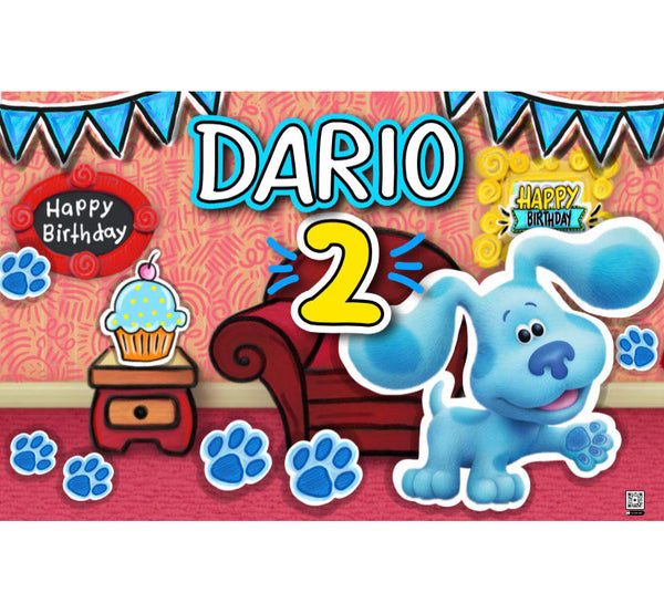 Personalized Party Banner Blue´s Clues and You 1