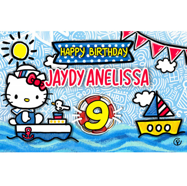 Personalized Party Banner Kitty 3