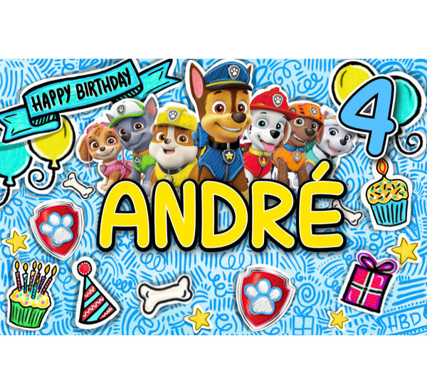 Personalized Party Banner Paw Patrol 1