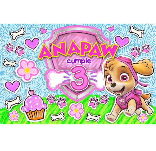 Personalized Party Banner Paw Patrol Sky 2