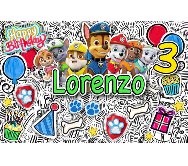 Personalized Party Banner Paw Patrol 2